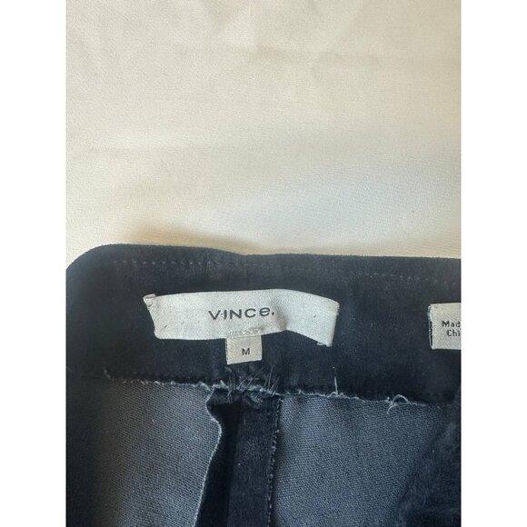 Vince Stretch Lamb Suede Split Hem Crop Pant in Navy Size M $1250 - Picture 5 of 11